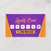Carte De Fidélité Salon de beauté violet et orange (Dos)