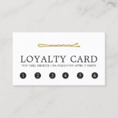 Carte De Fidélité Salon De Coiffure Mini Élégant Faux Or (Devant)