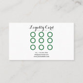 Carte De Fidélité Salon de feuillage vert aquarelle (Dos)