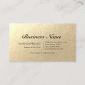 Carte De Fidélité Salon de maquillage moderne ciseaux d'or rose (Dos)