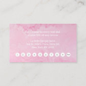 Carte De Fidélité Salon De Marbre Rose Simple Et Moderne (Dos)
