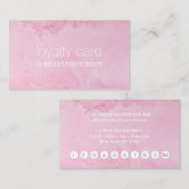 Carte De Fidélité Salon De Marbre Rose Simple Et Moderne (Devant / Derrière)