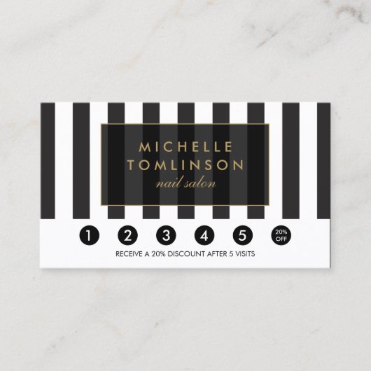 Carte de fidélité Salon Grandes Noires et Blanches (Devant)