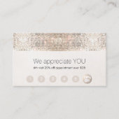 Carte De Fidélité Salon Loyauté Client 6 Punch Séquence Argent (Devant)