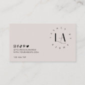 Carte De Fidélité Salon moderne de logo Serif Font ou Spa Taupe & Bl (Dos)