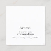 Carte De Fidélité Salon moderne Elégant Noir Blanc Pins de cheveux (Dos)