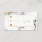 Carte de fidélité Salon moderne en marbre doré. (Dos)