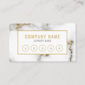 Carte de fidélité Salon moderne en marbre doré. (Devant)