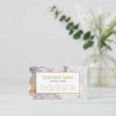 Carte de fidélité Salon moderne en marbre doré et (Debout devant)