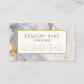 Carte de fidélité Salon moderne en marbre doré et (Devant)