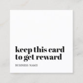 Carte De Fidélité Salon moderne Noir Blanc Beauté Bold (Devant)