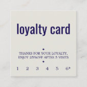 Carte De Fidélité Salon moderne Pastel Blue Bold (Devant)