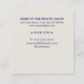 Carte De Fidélité Salon moderne Pastel Blue Bold (Dos)