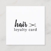 Carte De Fidélité Salon moderne simple noir blanc (Devant)