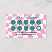 Carte de fidélité Salon Rétro rose (Dos)
