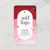 Carte De Fidélité Salon Spa Retro Rose & Rouge tendance Logo Nail (Dos)