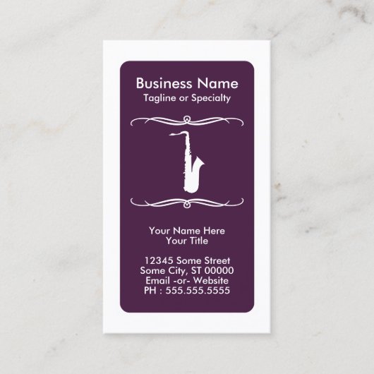 Carte De Fidélité saxophone mod (Devant)