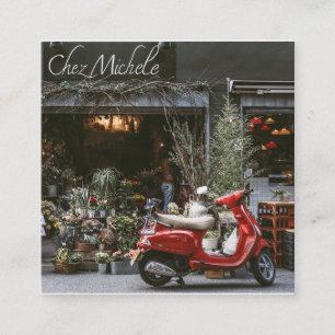 Carte De Fidélité Scooter rouge vintage