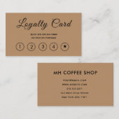 Carte De Fidélité Script moderne Brown (Devant / Derrière)