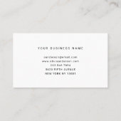 Carte De Fidélité Script moderne| Élégant et simple (Dos)