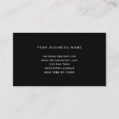 Carte De Fidélité Script moderne noir| Élégant et simple (Dos)