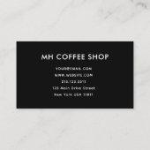 Carte De Fidélité Script moderne Noir simple (Dos)