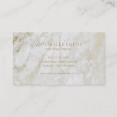 Carte De Fidélité Script simple élégant Marbre d'or moderne (Dos)
