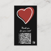 Carte De Fidélité Service Business Valentine's Day QR Thank You (Devant)