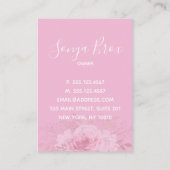 Carte De Fidélité Service de nettoyage Aquarelle Savon à plat rose (Dos)