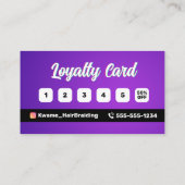Carte De Fidélité Service de tressage de cheveux violets africains (Dos)