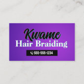 Carte De Fidélité Service de tressage de cheveux violets africains (Devant)