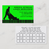 Carte De Fidélité services verts de pelouse de filet (Devant / Derrière)