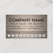 Carte De Fidélité shadow BAKE (personnalisable en couleur) (Dos)