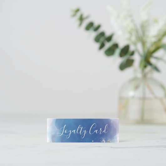 Carte De Fidélité Signature holographique Script moderne Parties sci (Debout devant)