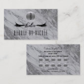 Carte de fidélité Silver Glitter Marble Lashes (Devant / Derrière)