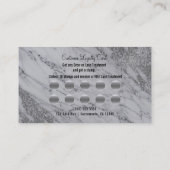Carte de fidélité Silver Glitter Marble Lashes (Dos)