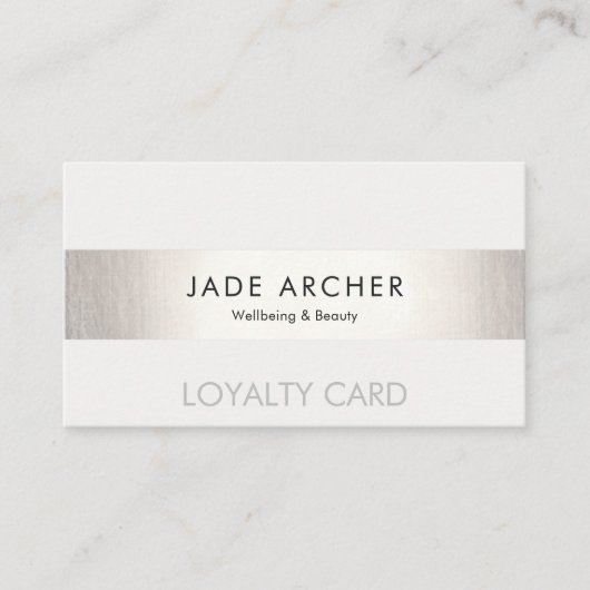 Carte de fidélité Silver Stripe Customer 10 Punch (Devant)