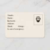 Carte de fidélité simple (Dos)