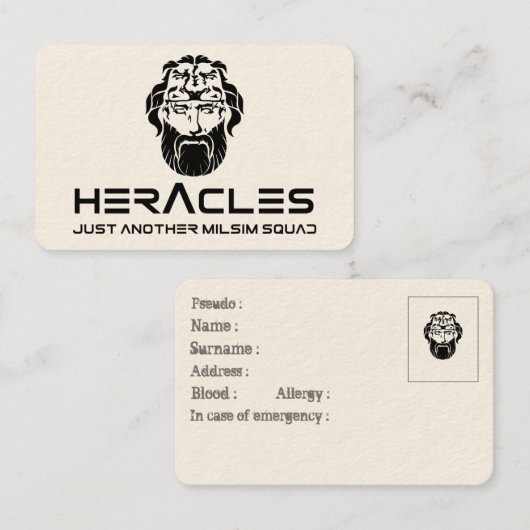 Carte de fidélité simple (Devant / Derrière)