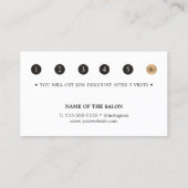 Carte De Fidélité Simple chic minimaliste gris foncé doré (Dos)