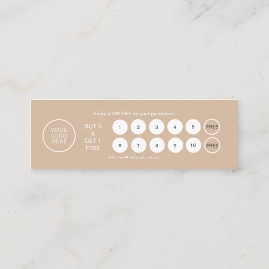 Carte De Fidélité Simple Coeur Élégant Noir & Blanc (Dos)