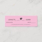 Carte De Fidélité Simple Coeur Élégante Beauté rose (Devant)