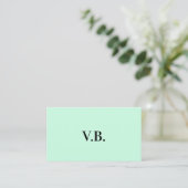 Carte De Fidélité Simple couleur unie ajouter nom texte monogramme (Debout devant)