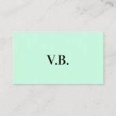 Carte De Fidélité Simple couleur unie ajouter nom texte monogramme (Dos)