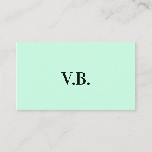 Carte De Fidélité Simple couleur unie ajouter nom texte monogramme (Devant)