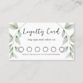 Carte de fidélité simple de code QR botanique (Devant)