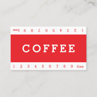 Carte De Fidélité Simple Double Horizon Loyalty Coffee Punch-Card