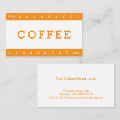 Carte de Fidélité Simple Double Horizon pour Café (Devant / Derrière)