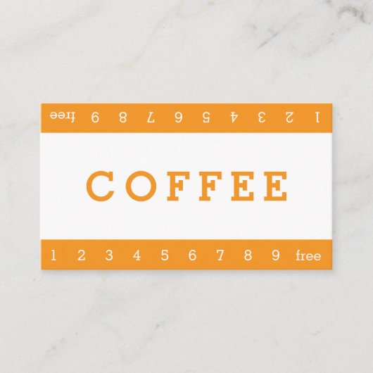 Carte de Fidélité Simple Double Horizon pour Café (Devant)