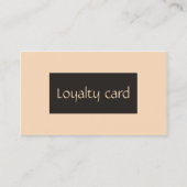 Carte de fidélité Simple Elegance Crème Gris Beaut (Devant)